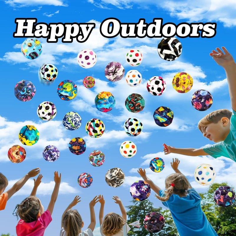 QOUXZ 6 Pack Astro Jump Ball, Multicolored Spaceballs, Super High Bouncing Lightweight for Children, Bouncy Balls, Jumping Toy for Stress Relief - Image 3